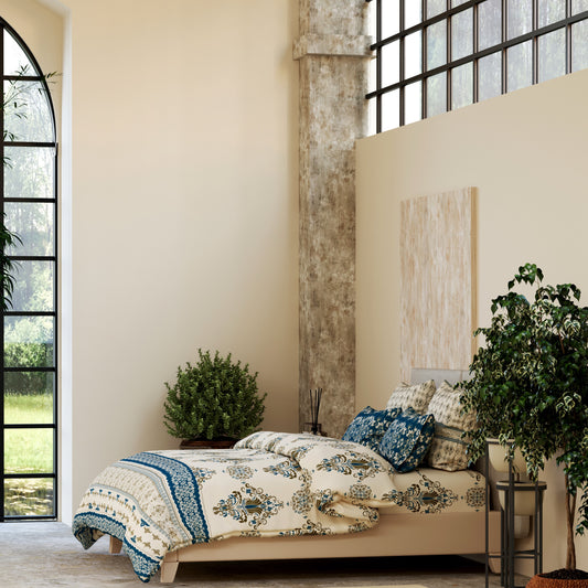 Rajasthan Royalty Bedsheet – Warm Tones, Rich Detailing