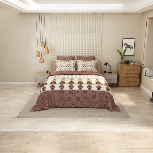 Traditional Indian Print Cotton Bedsheet – Breathable & Beautiful