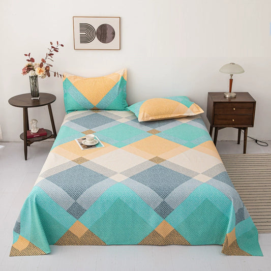 Pop of Color – Stylish Geometric Bed Sheets for Trendy Spaces