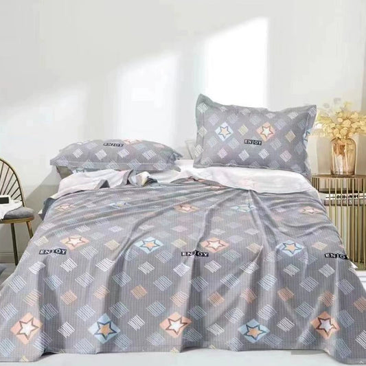 Minimalist Magic – Designer Grey Bedding with Star Accents