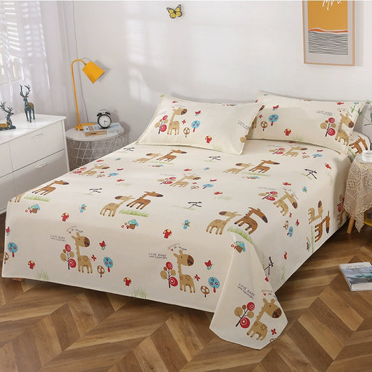 Adorable Giraffe Jungle Print Kids' Friendly Bedding Set – Cozy & Cute!