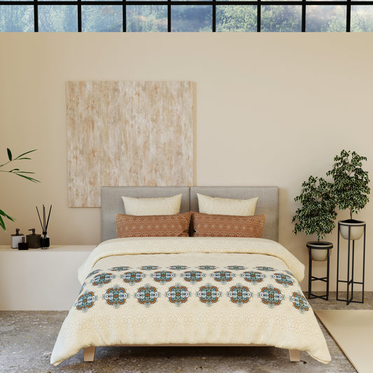 Royal Indigo Printed Bedsheet Set – A Touch of Tradition