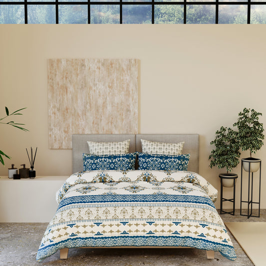 Rajasthan Royalty Bedsheet – Warm Tones, Rich Detailing
